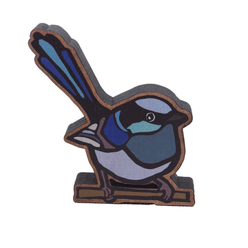 Figurine Wooden Fairy Wren - Buttonworks