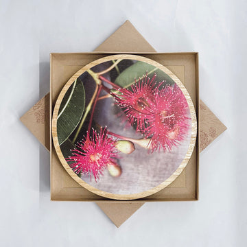Table Mat Round Botanic Flowering Gum Coloured Set of 4 - ButtonWorks