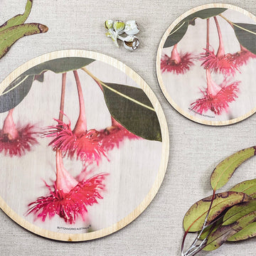 Trivet Large Botanic Flowering Gum Coloured - ButtonWorks