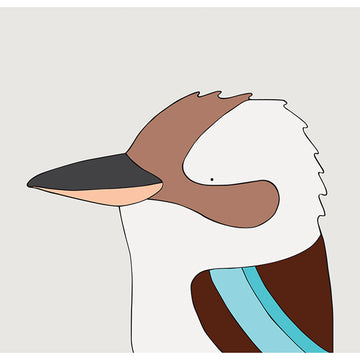 Print Small Laughing Kookaburra 21x21cm - Eggpicnic