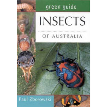 'Insects of Australia' book cover featuring photos of insects including some close ups.