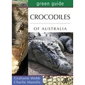 'Crocodiles of Australia' book cover featuring close up photos of crocodiles.
