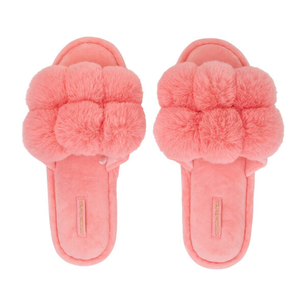Jigsaw pom pom slippers clearance