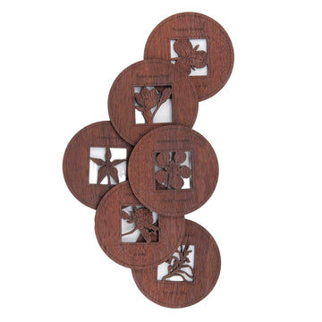 Coasters Round Flowers Set of 6 - Buttonworks