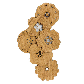 Coaster Botanical Shapes Set of 6 - Buttonworks