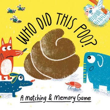 'Who Did this Poo' box cover featuring illustrations of animals looking at piece of poo.