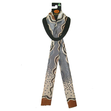 Scarf Peggy Napaljarri Bush Roots Tan - Outstations