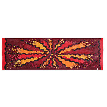 Scarf Peggy Napaljarri Bush Roots Red - Outstations