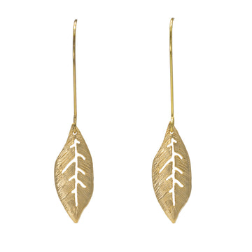 Earrings Leaf Gold - Bec Stern