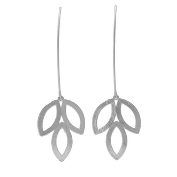 Earrings Triple Leaves Silver - Bec Stern