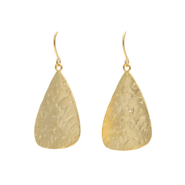 Earrings Hammered Triangles Gold - Bec Stern