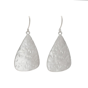 Earrings Hammered Triangles Silver - Bec Stern