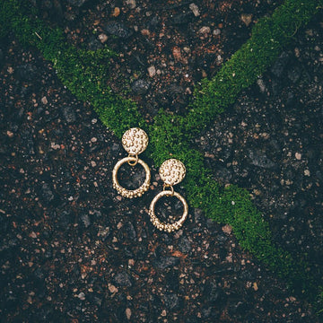 Earrings Bumpy Round Studs Gold - Bec Stern