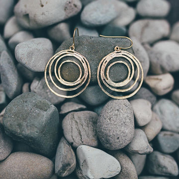 Earrings Multiple Circles Gold - Bec Stern