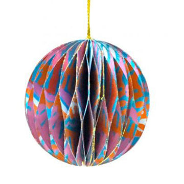 Honeycomb Christmas Ball 7.6cm Murdie Morris - Warlukurlangu Artist of Yuendumu