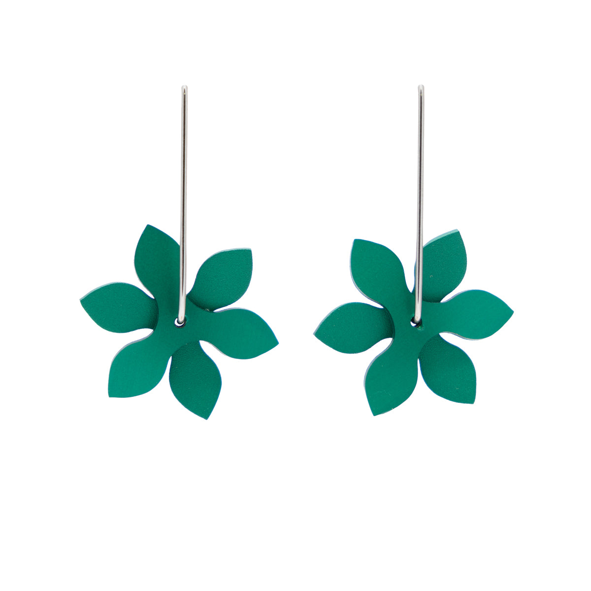 Green on sale flower earrings