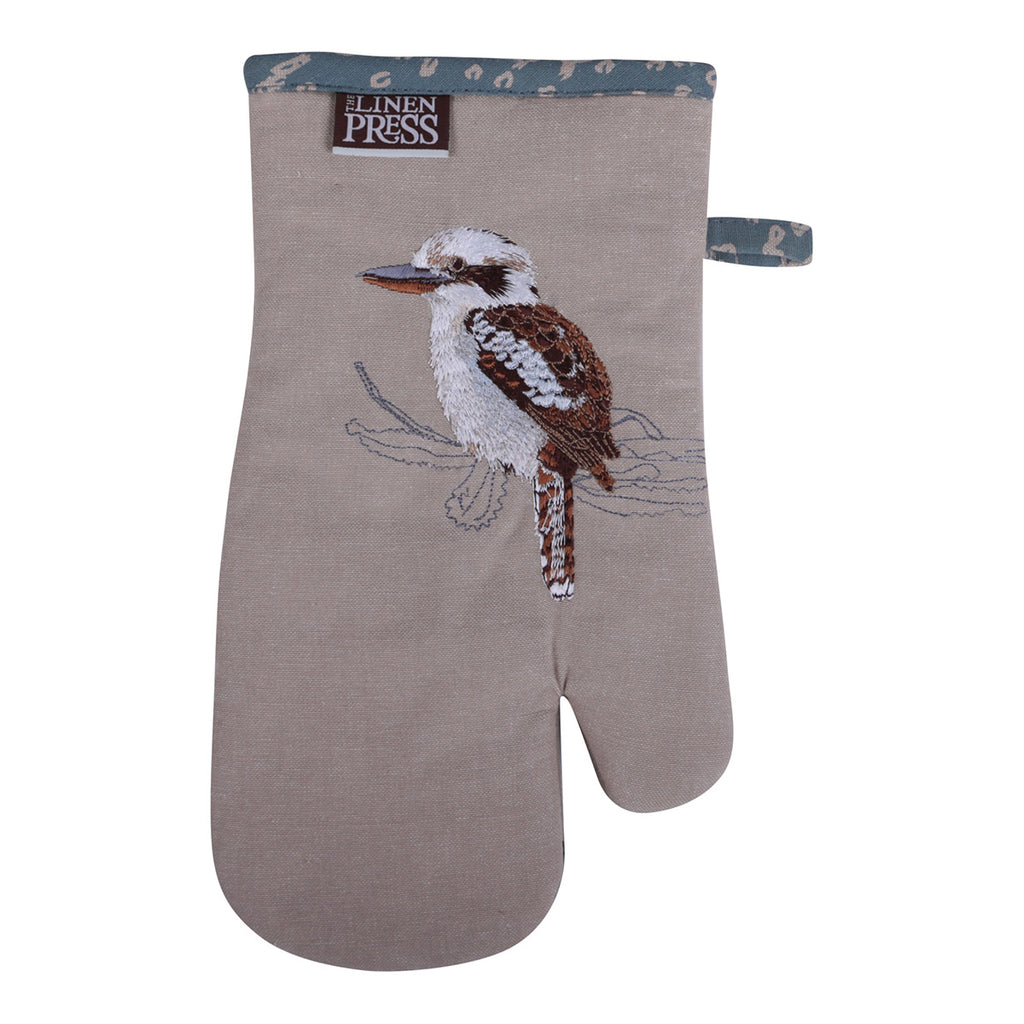 Single Mitt Kookaburra & Banksia - The Linen Press – National Museum ...