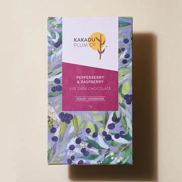 Chocolate Pepperberry/Raspberry Dark Chocolate - Kakadu Plum Co.