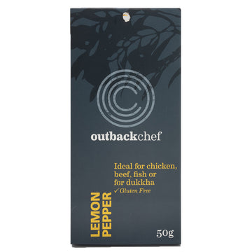 Blue packaging with the words 'Lemon Pepper' written in yellow.