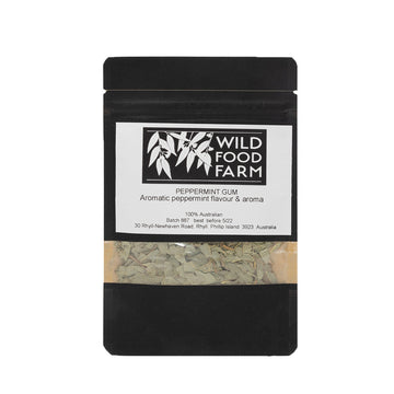 Black packet of peppermint gum featuring a clear panel to see the product inside.