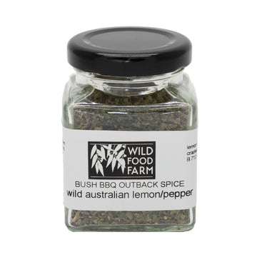 A clear jar with a black lid and white product label. The product can be seen through the jar.