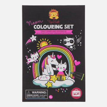 Neon Colouring Set Unicorn and Friends - Tiger Tribe