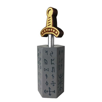 Wood & Metal Puzzle Sword In Stone - True Genius