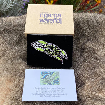 Brooch/Pin Barebin Buk the Turtle - Ngarga Warendj