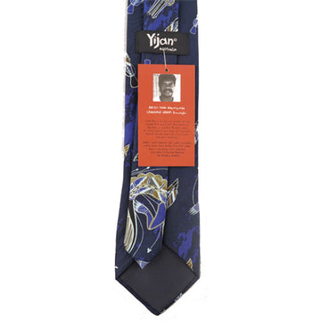 Tie Isaiah Nagurrgurrba Crocodile Navy - Yijan
