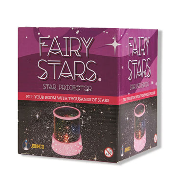 Fairy stars projector box with an image of the projector and a starry background.