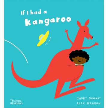 Front cover of 'If I had a kangaroo' featuring an illustration of a red kangaroo with a child inside its pouch.