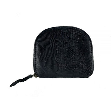 Embossed Coin Purse Sandhills Black - Better World Arts
