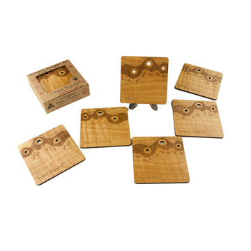 Coasters Set/6 Waterhole Dreaming - Murra Wolka