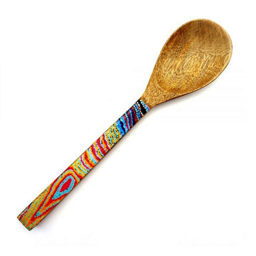 Serving Spoon Wood Liddy Napanangka LWA624 - Better World Arts