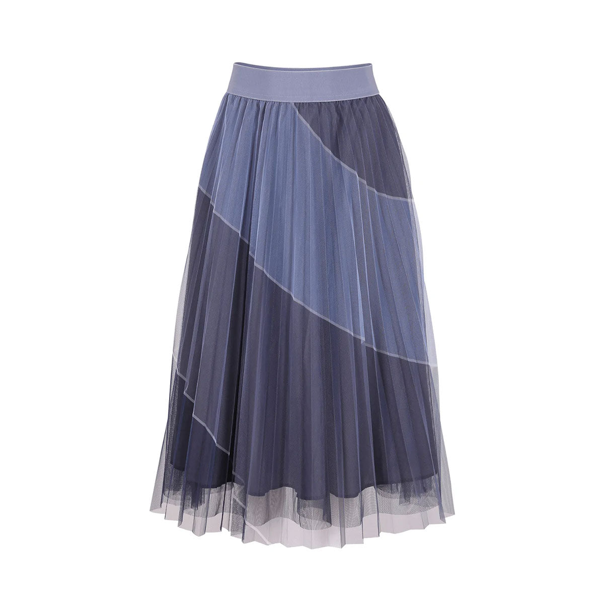 Pleated grey hotsell tulle skirt