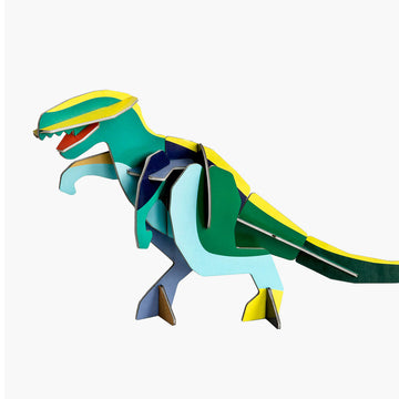 A 3D cardboard model of a T Rex.