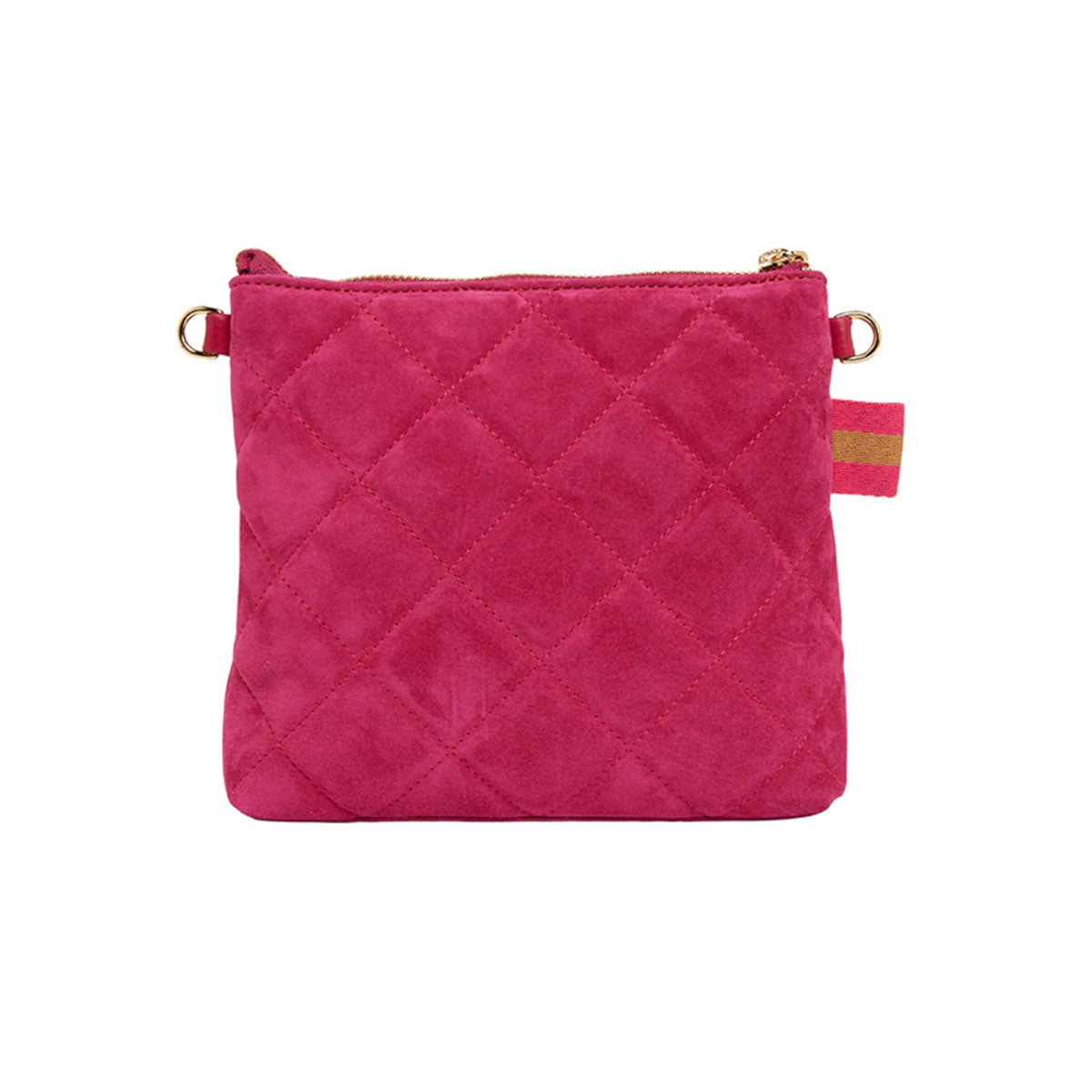 Pink quilted crossbody outlet bag