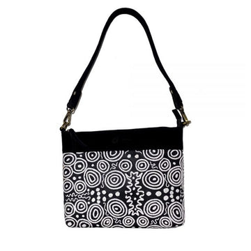 Embroidered Leather Handbag Seven Sisters Tjukurpa - Better World Arts