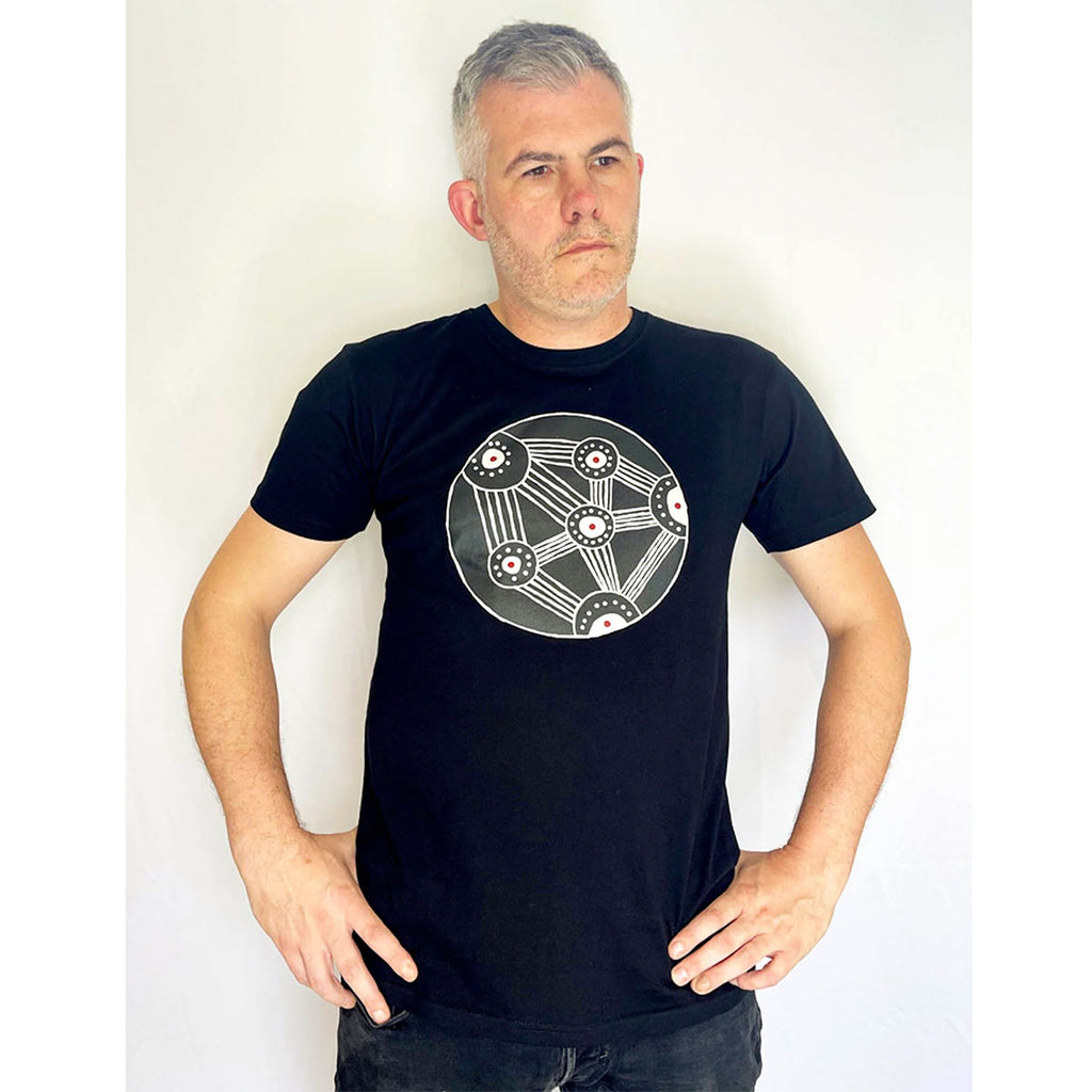 TShirt Flowing Connections Black 2 High Tees National Museum Australia