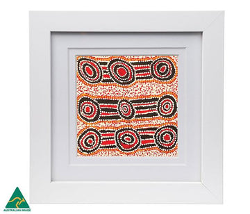Print Framed Joy Brown - Warlukurlangu Artist
