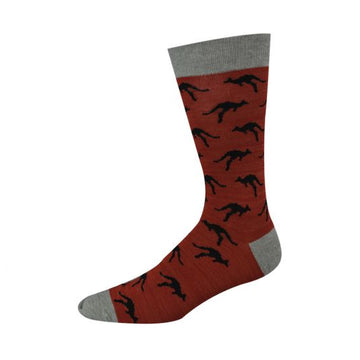 Socks Kangaroo Dirt Grey Bamboo M7-11 - Pussyfoot Socks