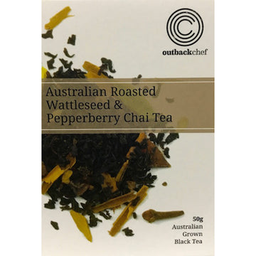Tea packaging featuring a close up image of the ingredients used.