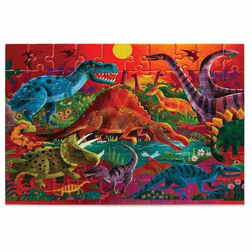 Foil Puzzle Dazzling Dinosaurs 60pc - Crocodile Creek