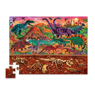 Puzzle Dinosaur World Above and Below 48pc - Crocodile Creek