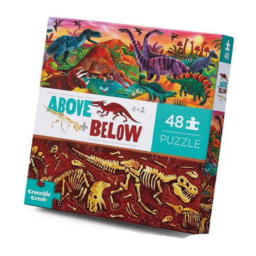 Puzzle Dinosaur World Above and Below 48pc - Crocodile Creek