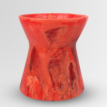 Vase Resin Bow Melon Swirl - Dinosaur Designs