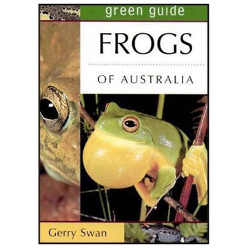 'Frogs of Australia' book cover featuring close up photos of frogs.