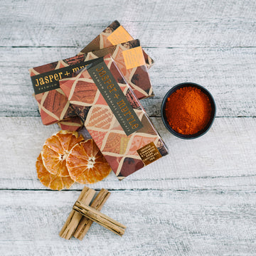Chocolate Orange Cinnamon and Cayenne Dark Chocolate 70g - Jasper & Myrtle