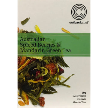 Packaging of the tea shown with a close up of the ingredients used.