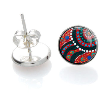 Stud Earrings Swimming After Rain - Kathleen Buzzacott